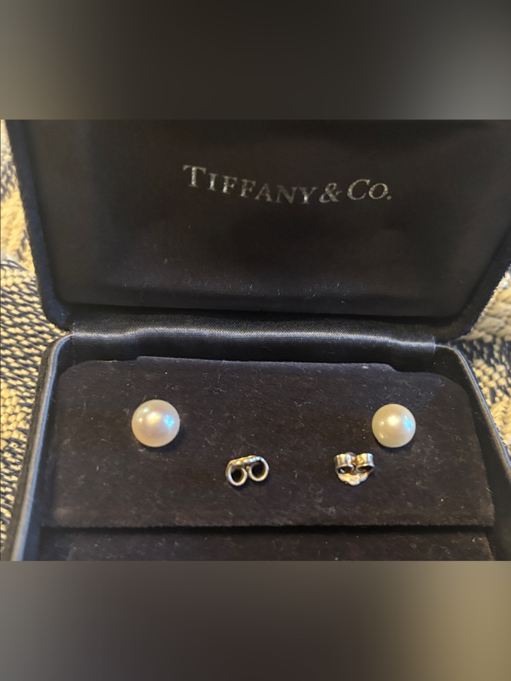 Tiffany & Co. Akoya Pearl Stud 7.5-8mm Earrings (non-Tiffany backs; PLEASE READ)